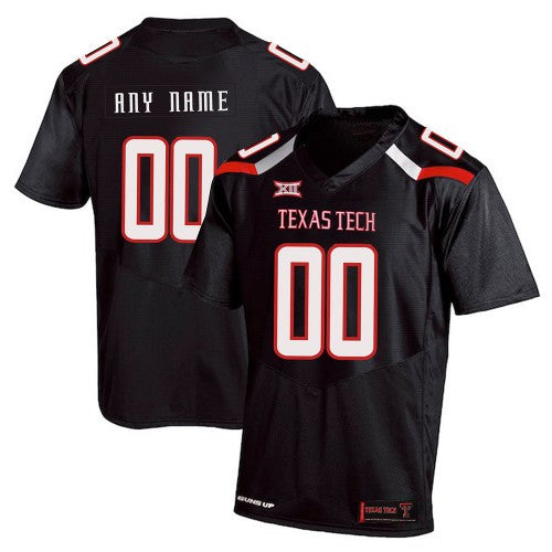 Custom Texas Tech Red Raiders Jersey Name and Number NCAA College Football Black