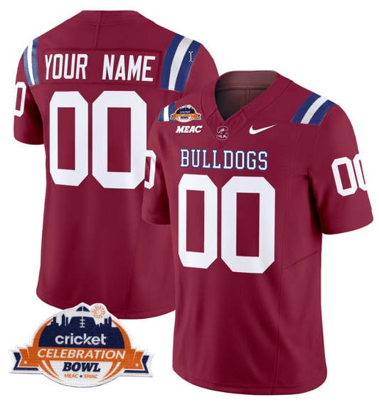 Custom South Carolina State Bulldogs Football Jersey Name, Number Garnet