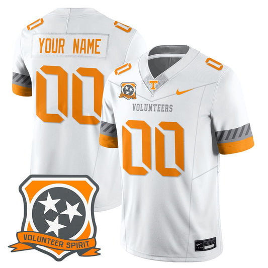 Custom Tennessee Volunteers Jersey Name, Number 2025 Spirit Stitched White