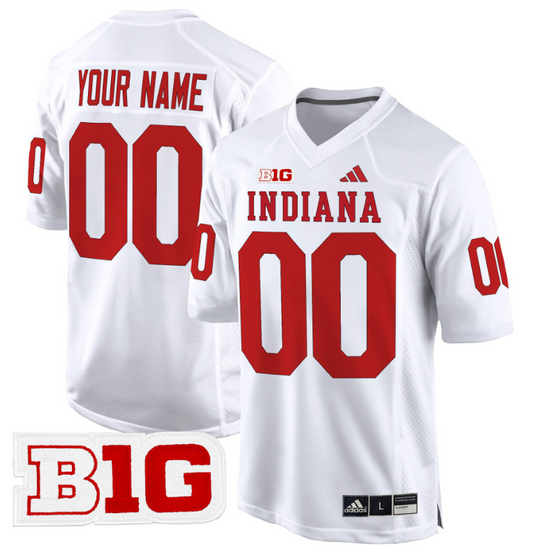 Custom Indiana Hoosiers Jersey 2024 Game V2 Football Stitched White