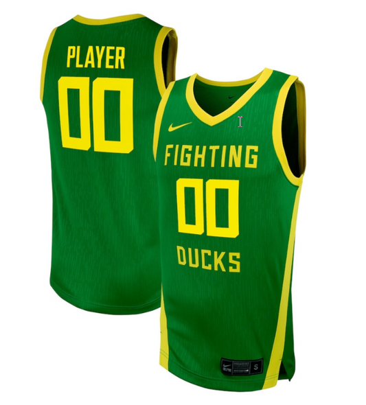 Custom Oregon Ducks Jersey Name, Number NIL Basketball Green