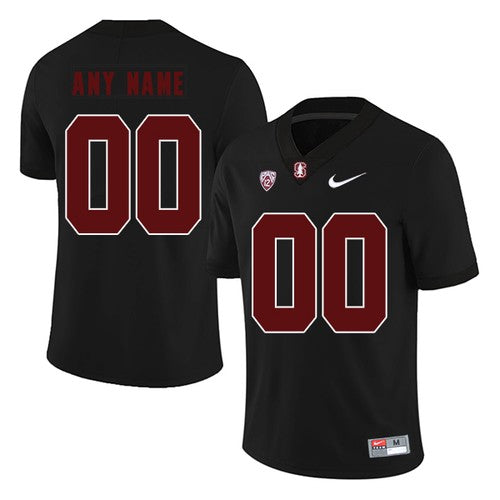 Custom Stanford Cardinal Jersey Name and Number NCAA College Football Black