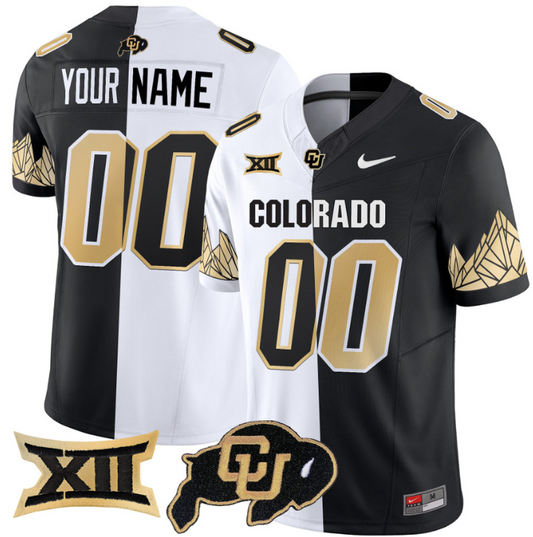 Custom Colorado Buffaloes Jersey Name, Number Vapor Big 12 XII Patch Stripeout