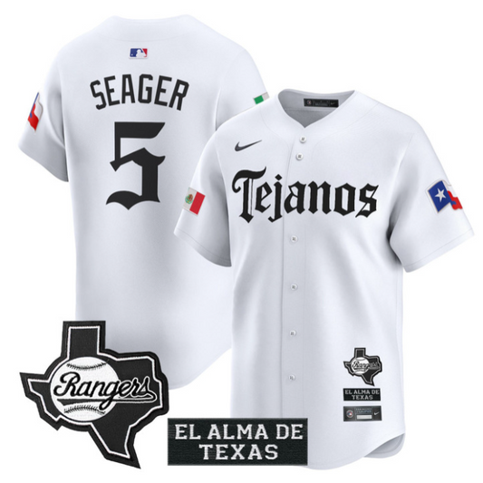 Corey Seager Jersey #5 Texas Rangers Mexico Tejano Barrio Style Vapor Limited Stitched White