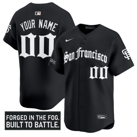 Custom San Francisco Giants Jersey Gothic Fog Edition Vapor Premier Limited Stitched Black