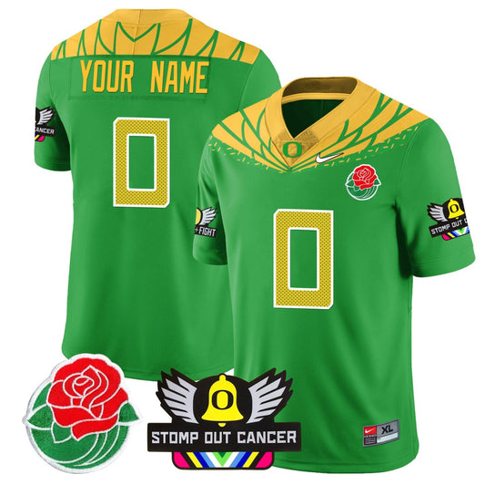 Custom Oregon Ducks Jersey 2024 Rose Bowl Patch Football Stitched Green