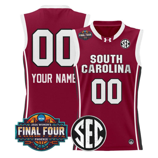Custom South Carolina Gamecocks Jersey 2026 Final Four Stitched Garnet
