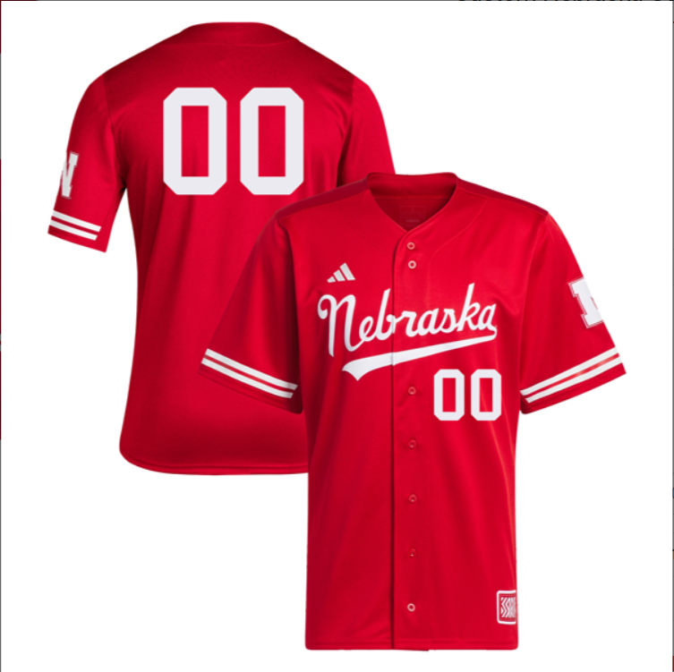 Custom Nebraska Cornhuskers Baseball Scarlet Retro Jersey Stitched