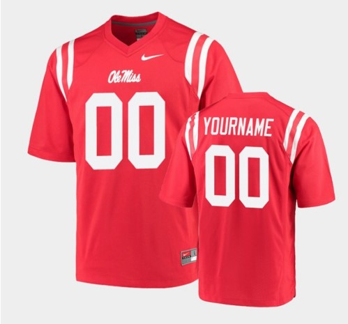 Custom Ole Miss Rebels Jersey Name and Number College NCAA Football Replica Red
