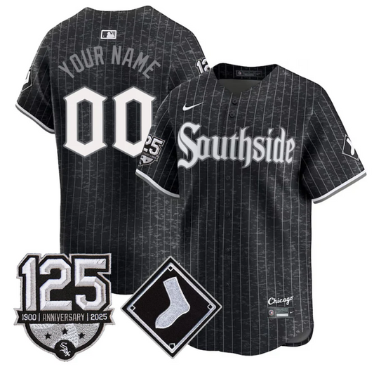 Custom Chicago White Sox Jersey Name, Number 125th Anniversary Stitched City Connect