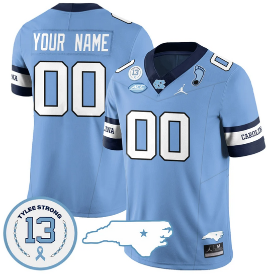 Custom TexaCustom North Carolina Tar Heels Jersey Name and Number Vapor College Football Stitched Alternate Blues Longhorns Jersey Peach Bowl Patch Vapor Football Black Alternate (Copy)