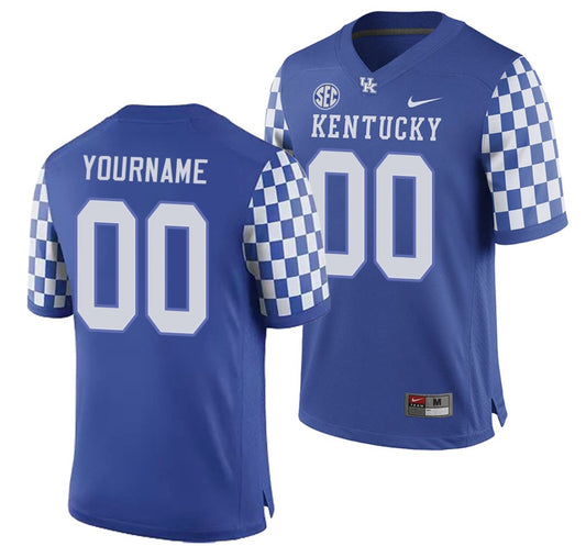 Custom Kentucky Wildcats Jersey Name and Number NCAA College Football Replica Royal