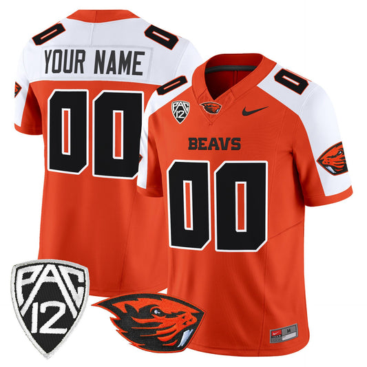 Custom Oregon State Beavers Jersey 2025 Vapor Limited Stitched Orange Alter
