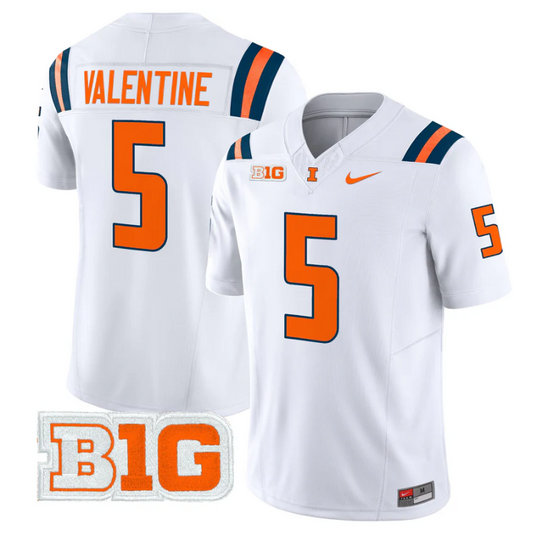 Ca'Lil Valentine Jersey #5 Illinois Fighting Illini 2025 Vapor Stitched
