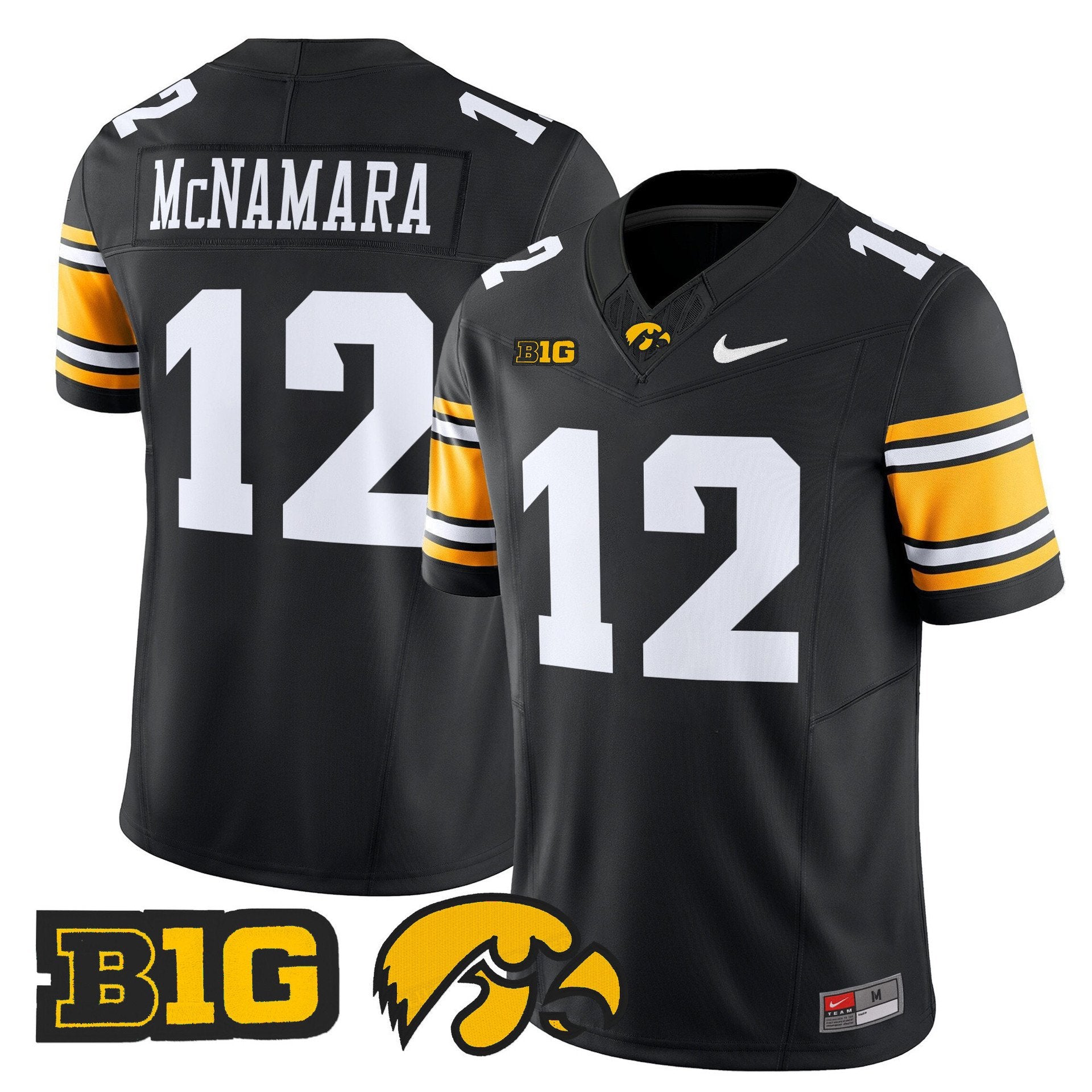 Cade McNamara Jersey #12 Iowa Hawkeyes 2025 Limited Stitched Black