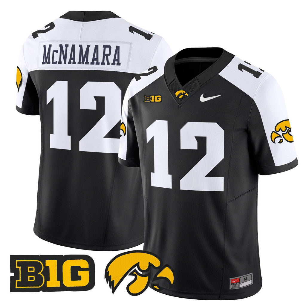 Cade McNamara Jersey #12 Iowa Hawkeyes 2025 Limited Stitched Black Alternate