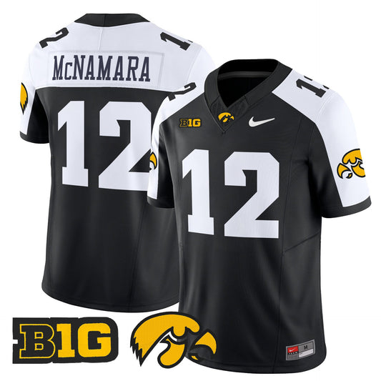 Cade McNamara Jersey #12 Iowa Hawkeyes 2025 Limited Stitched Black Alternate