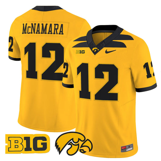 Cade McNamara Jersey #12 Iowa Hawkeyes 2025 Limited Stitched Gold