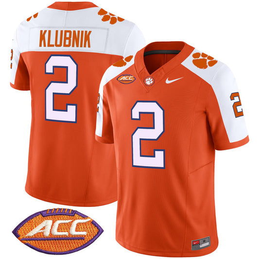 Cade Klubnik Jersey #2 Clemson Tigers 2025 Vapor Limited Stitched Orange Alter