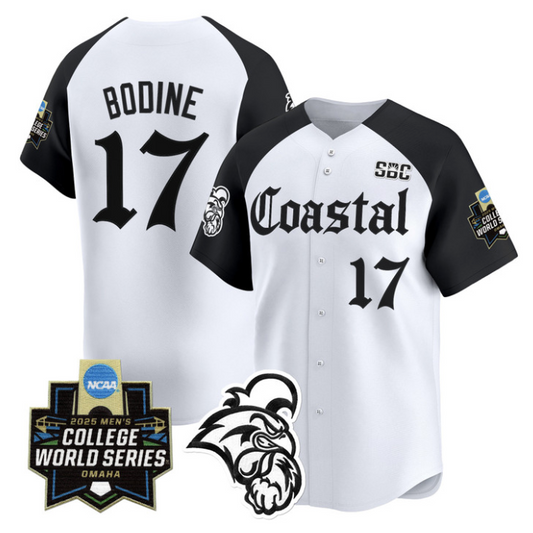 Caden Bodine Jersey #17 Coastal Carolina 2025 World Series Gothic Edition