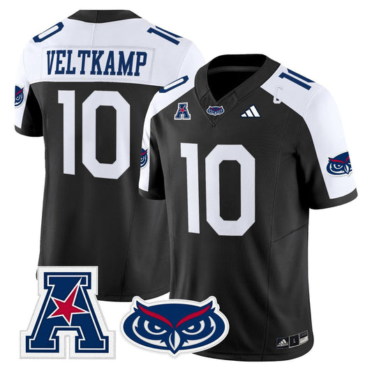 Caden Veltkamp Jersey #10 Florida Atlantic Owls 2025 All Stitched Black Alter