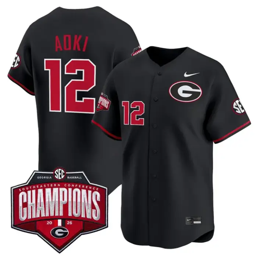 Caden Aoki Jersey #12 Georgia Bulldogs Southeastern Champions 2026
