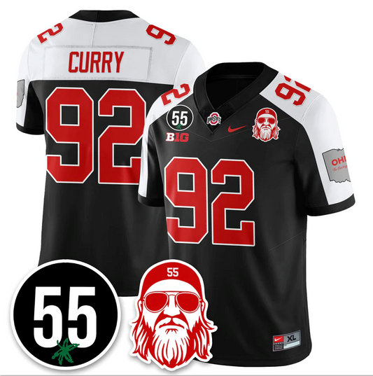 Caden Curry Jersey #92 Ohio State Buckeyes Nick Mangold Patch Stitched