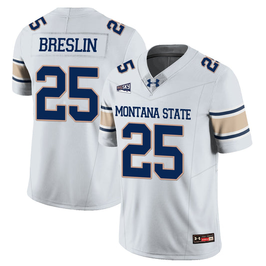 Cale Breslin Jersey #25 Montana State Bobcat Football 2025 Stitched White