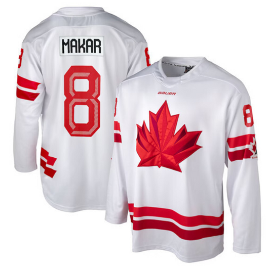 Cale Makar Jersey #8 Team Canada Hockey 2026 Winter Olympics Stitched White