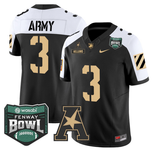 Cale Hellums Jersey #3 Army Black Knights 2025 Fenway Bowl Stitched