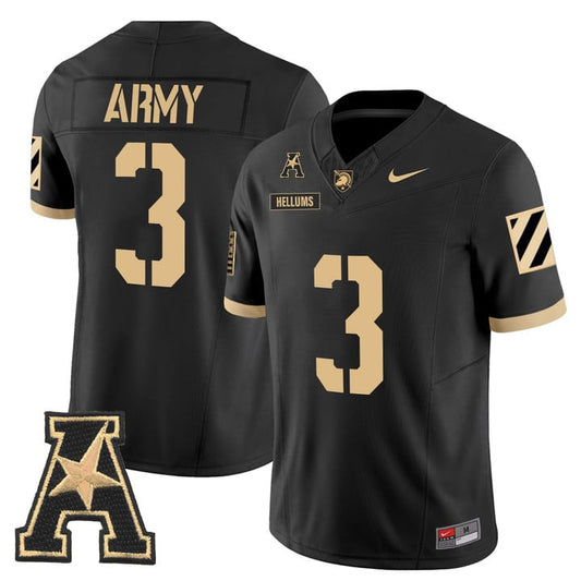 Cale Hellums Jersey #3 Army Black Knights 2025 Vapor Stitched