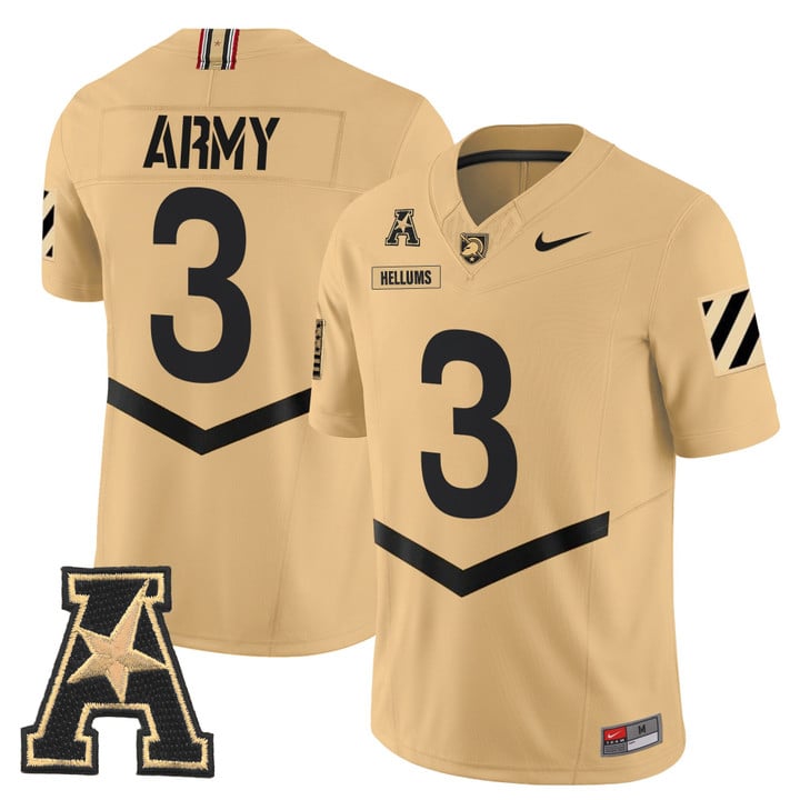 Cale Hellums Jersey #3 Army Black Knights 2025 Vapor Stitched