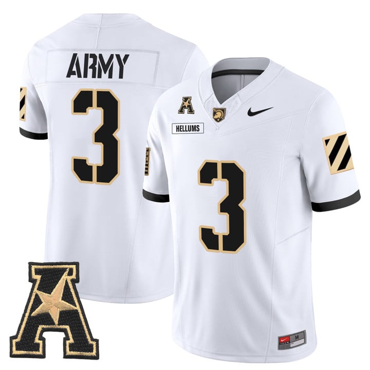 Cale Hellums Jersey #3 Army Black Knights 2025 Vapor Stitched