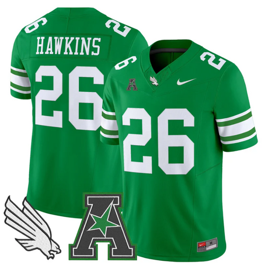 Caleb Hawkins Jersey #26 North Texas Mean Green 2025 Vapor Stitched Green