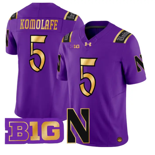 Caleb Komolafe Jersey #5 Northwestern Wildcats 2026 Vapor Limited Stitched