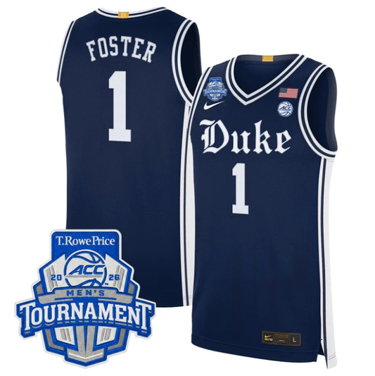 Caleb Foster Jersey #1 Duke Blue Devils 2026 ACC Tournament Stitched