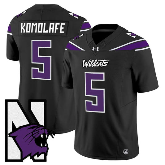 Caleb Komolafe Jersey #5 Northwestern Wildcats Honoring 95 Stitched