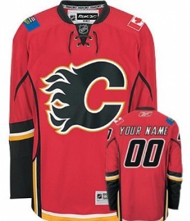 Calgary Flames Customized White Jersey