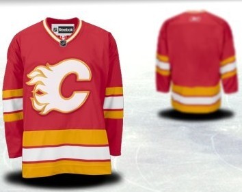 Calgary Flames Customized Red Third Jersey