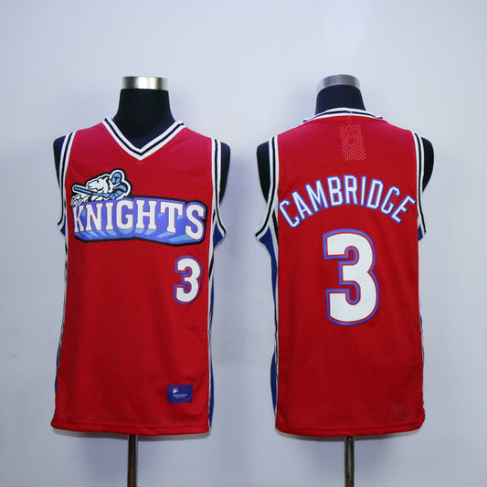Calvin Cambridge #3 Basketball Jersey Red