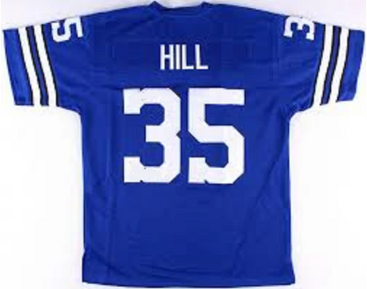 Calvin Hill Jersey Dallas Cowboys Custom Throwback Football Blue