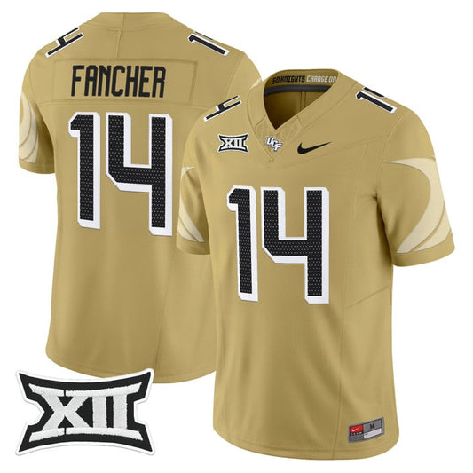 Cam Fancher Jersey #14 UCF Knights 2025 Vapor Limited Football Stitched Gold