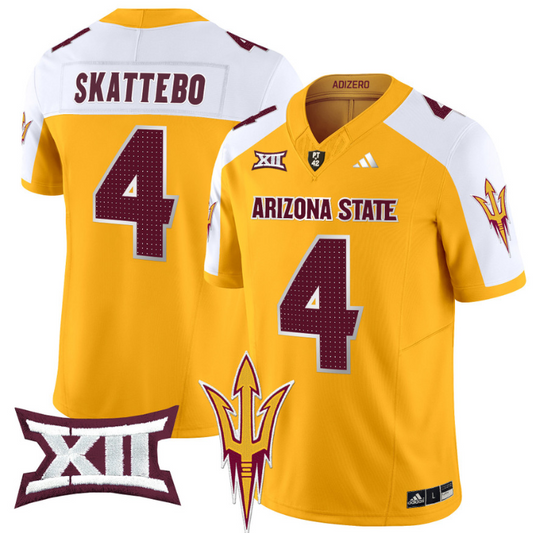 Cam Skattebo Jersey #4 Arizona State Sun Devils 2024 Vapor Limited Gold Alternate