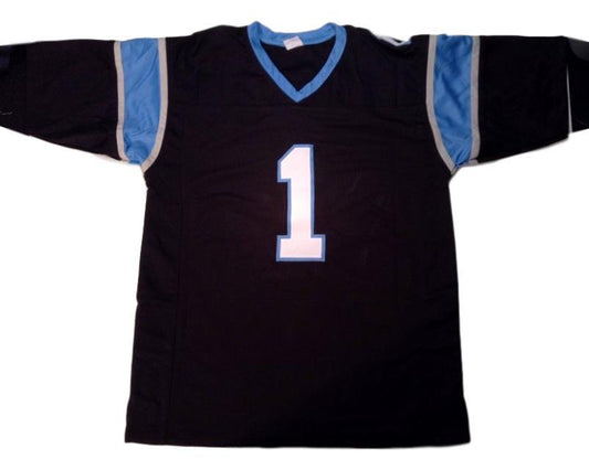 Cam Newton Jersey #1 Custom Unsigned Football Jerseys Stitched Black