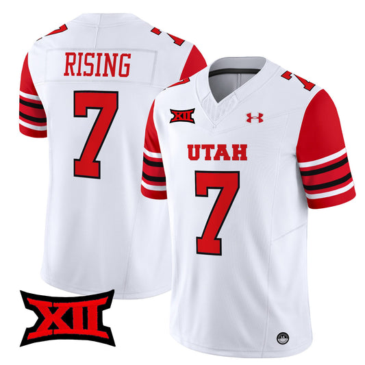 Cameron Rising Jersey #7 Utah Utes 2025 Vapor Limited Stitched White