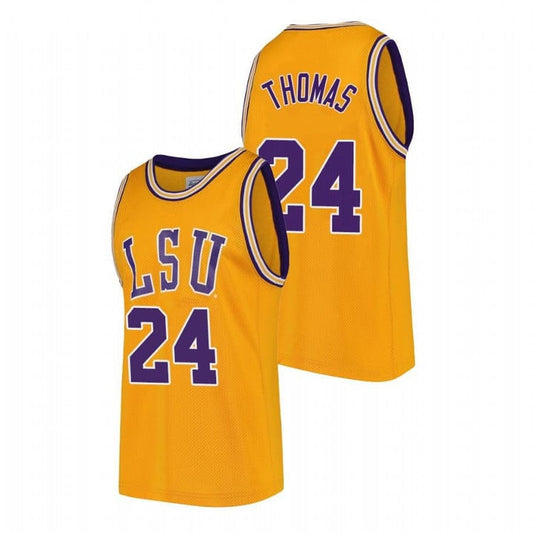 Cameron Thomas Jersey LSU Tigers Basketball 2023 Draft Prospect NCAA College Gold #24