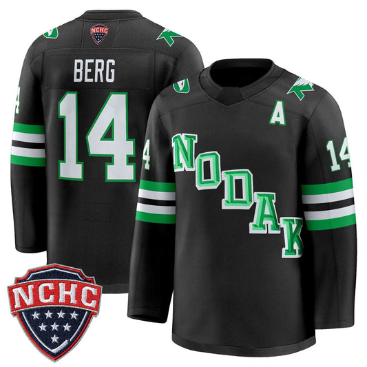 Cameron Berg Jersey #14 North Dakota Fighting Hawks 2025-26 Stitched