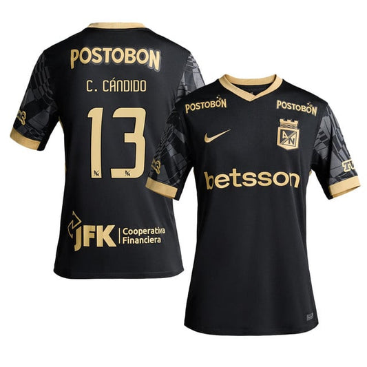 Camilo Cándido 13 Atlético Nacional 2025-26 Away Men Jersey – Black