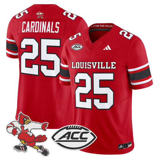 Cardinals Jersey #25 Louisville Cardinals 1980s Throwback Stitched Red