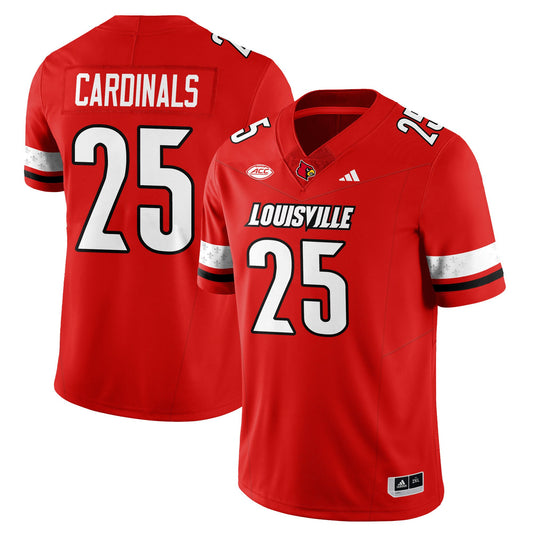 Cardinals Jersey #25 Louisville Football 2025 Vapor Limited Stitched Red